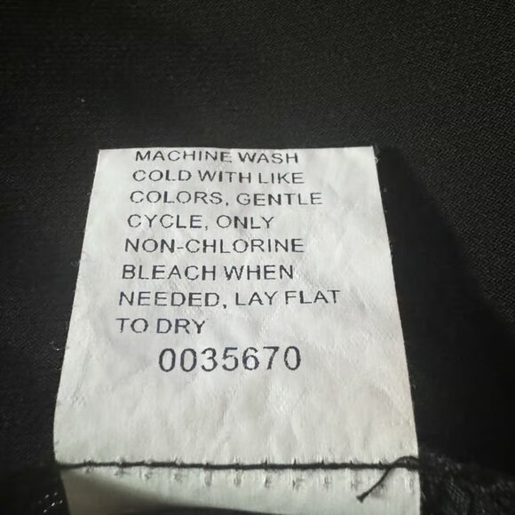 Creation 3X Shirt Top Black Solid 3/4 Sleeve Scoop Neck Asymmetrical Hem Stretch - Picture 6 of 6